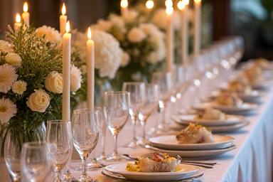 Elegante Hochzeitstafel mit AlpenTaste Catering